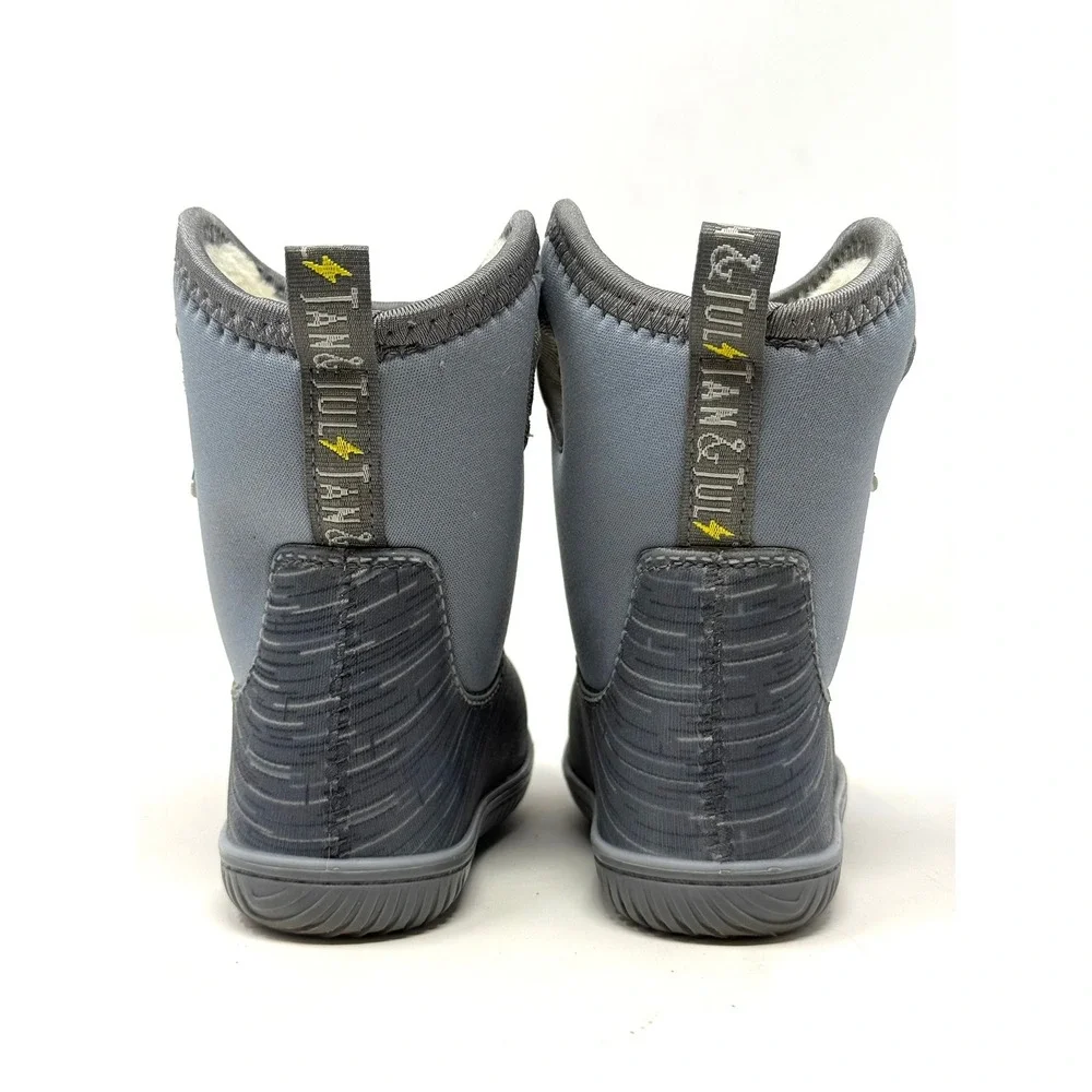 Jan & Jul Kids Waterproof Neoprene Faux Fur Lined Rain Snow Boots Gray Size 7